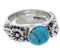 Sterling Silver Turquoise Southwestern Flower Ring Size 5 TX26899